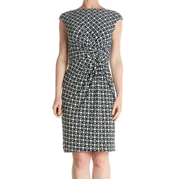 Lauren by Ralph Lauren Dresses & Skirts - Ralph Lauren Black & White Knotted Waist Knit Stretchy Dress sz 4